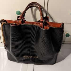 Dooney and Bourke embossed lizard leather Large Barlow handbag